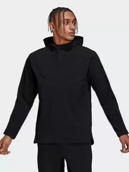 Image of adidas Workout Cordura Full-zip Hoodie, Black Size M Men