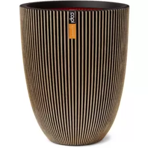 image of Capi - Vase Elegant Groove 34x46cm Black and Gold Multicolour