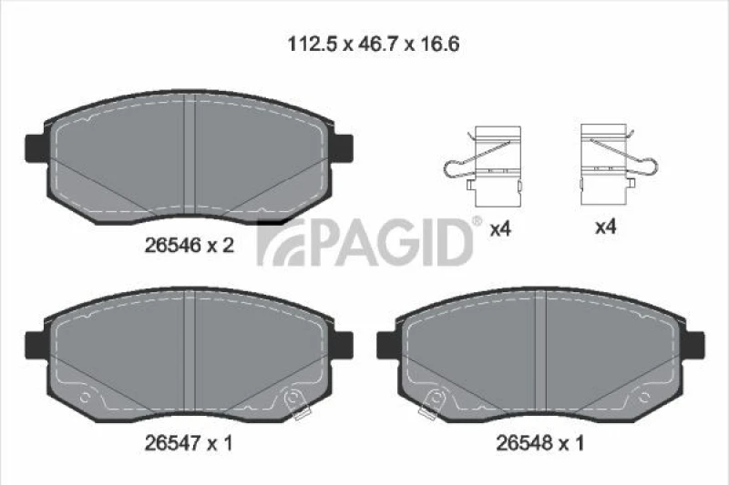 Image of Brake pad set PAGID T4276N