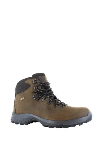 Image of Hi Tec Mens Ravine Lite Leather Walking Boots UK Size 12 (EU 46) BROWN HIT073-BROWN-12