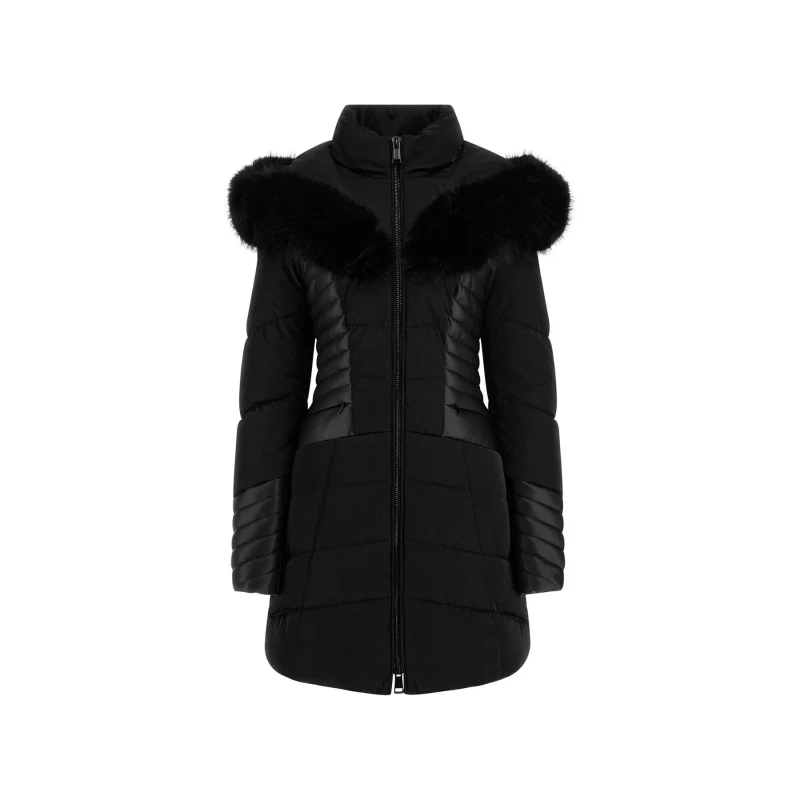 Image of Guess Womens Guess New Oxana Puffer Noir Female S