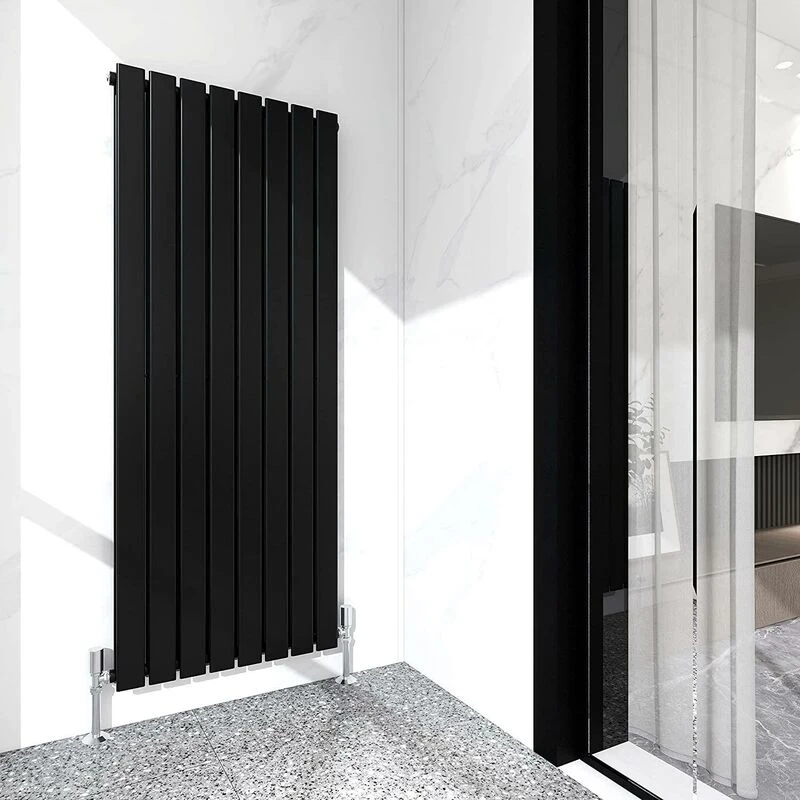 Image of MCC DIRECT 1600 x 544mm Double Designer Flat Panel Central Heating Radiator matt Black HD2323