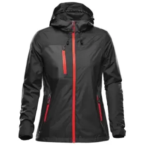 image of Stormtech Womens/Ladies Olympia Soft Shell Jacket (M) (Black/Bright Red)