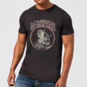 Image of Marvel Deadpool Vintage Circle Mens T-Shirt - Black - M