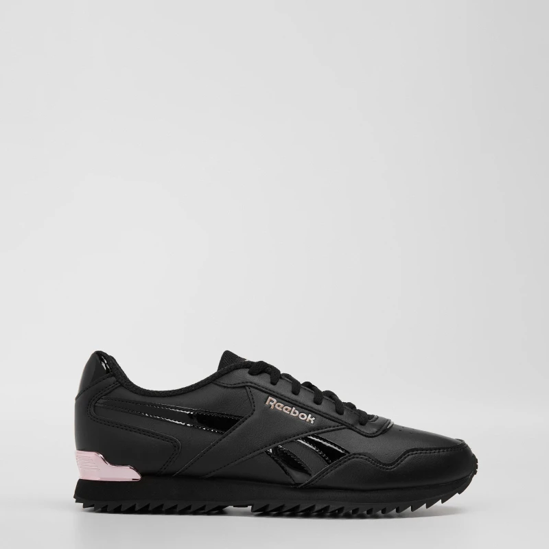 Image of Reebok Royal Glide Ripple Clip Ladies Trainers Triple Black female 3 (35.5)
