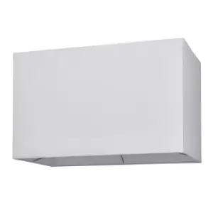 Image of Straight Sided Rectangle Lamp Shade Vintage White Fabric 60W E27 or B22 GLS