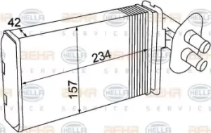 Image of Behr Heat Exchanger 8FH351308-741 70818685 Genuine replacement Car part