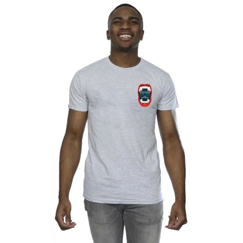 Image of The Lost Boys The Lost Boys Men Teeth Pocket T-Shirt in Grey Size: Small Grey S Male 5059934777491