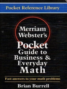 Image of Merriam-Websters Pocket Guide to Business and Everyday Math by Brian Burrell Paperback
