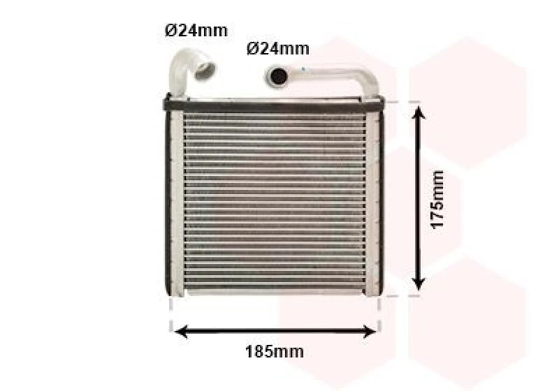 Image of VAN WEZEL Heater matrix VAN WEZEL 03016385
