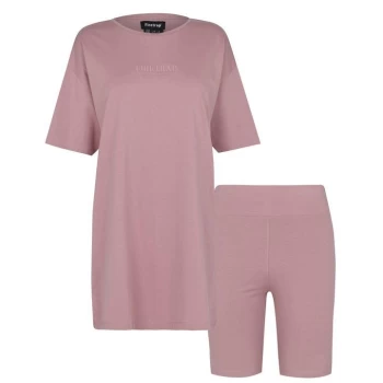 Image of Firetrap T-Shirt and Shorts Set - Pink