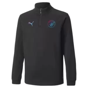 image of Puma Manchester City FC Zip Top Juniors - Black