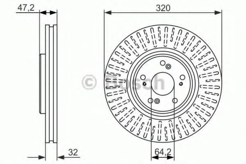 Image of Bosch 0 986 479 741 Brake disc Vented, Coated Brake Disc (82)