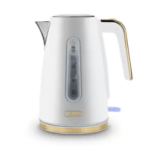 image of Tower Cavaletto 1.7L 3KW Jug Kettle Optic White Champagne Accents