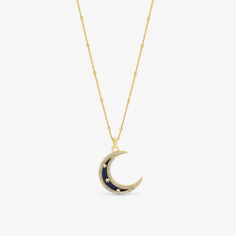 Image of Inicio Lapis Celestial Necklace - Gift Pouch Pendant Necklaces One Size Gold 41449710000