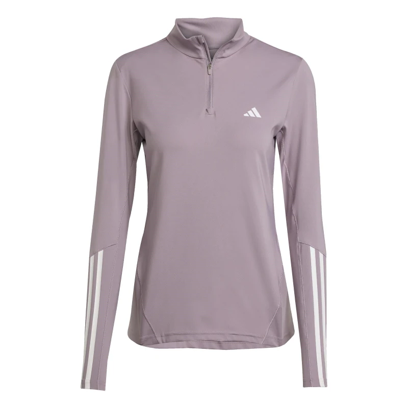 Image of adidas Womens Long-Sleeve Performance Gym Top Pre-Loved Fig female S (8-10)