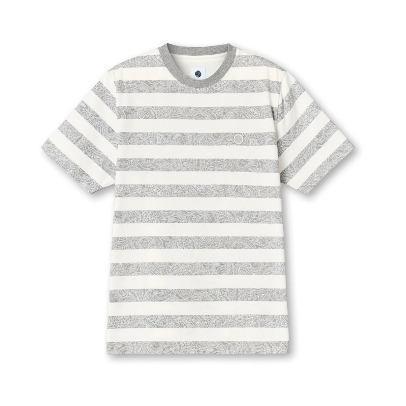 Image of Pretty Green Mens Eclipse Stripe Regular Fit T-Shirt Grey male Small