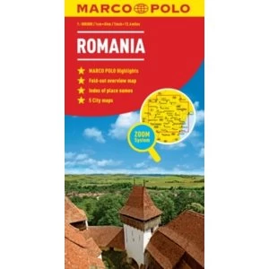 Image of Romania Marco Polo Map by Marco Polo (Sheet map, folded, 2013)