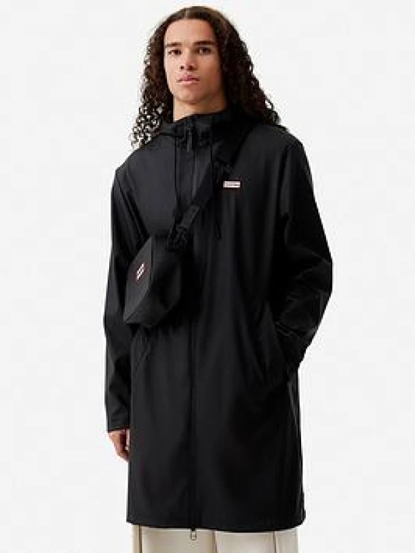 Image of Hunter Womens Izzy Short Weather-Resistant Rain Anorak - Black Female 16