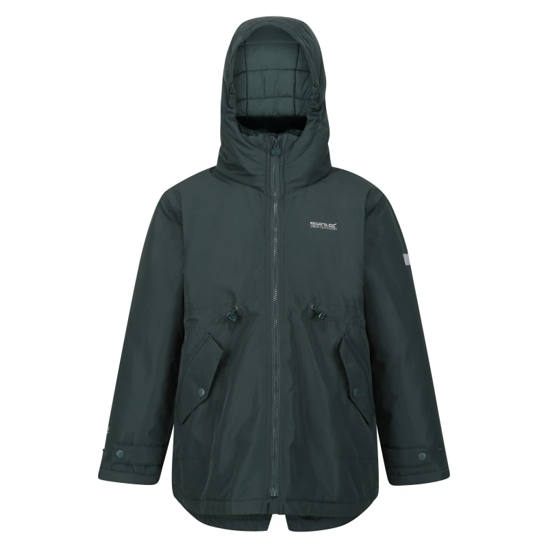 Image of Regatta Boys Violane Waterproof Breathable Parka Jacket 9-10 Years - Chest 69-73cm (Height 135-140cm) Darkest Spruce RKP264G-3P5-9