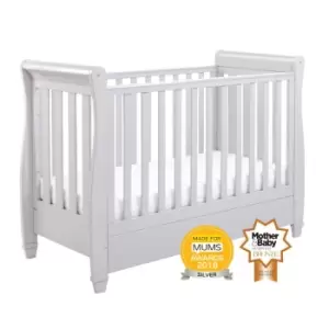 image of Babymore Eva Drop Side Cot Bed Grey