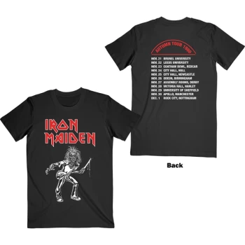 Image of Iron Maiden - Autumn Tour 1980 Unisex Large T-Shirt - Black