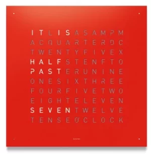 image of QLOCKTWO Classic Red Pepper Wall Clock 45cm