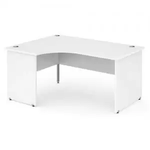 Image of Impulse Panel End 1400 Left Hand Crescent Desk White