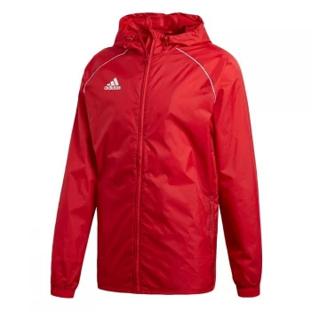 image of adidas Core 18 Rain Jacket Mens - Power Red / White