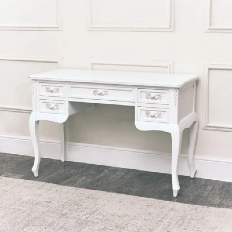 Image of Melody Maison White Dressing Table Desk - Pays Blanc Range White