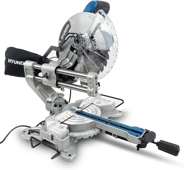 Hyundai 2000W Sliding Mitre Saw 255mm Blade and Vacuum Cleaner 1200W Bundle