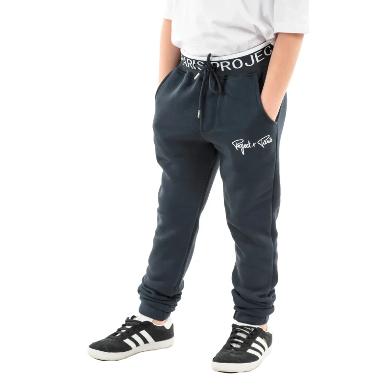 Image of Project X Paris Kids knitted waistband jogging trousers Project X Paris Bleu Unisex 3XS