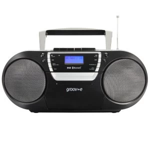 image of Groov-e Ultimate Bluetooth Boombox Portable CD & Cassette Player with DAB/FM Radio