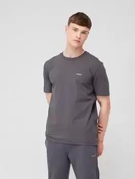 Image of BOSS Tape Regular Fit T-Shirt - Dark Grey Size M Men