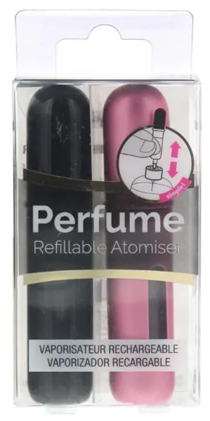 image of Pressit Refillable Perfume Atomiser Duo Pack Unisex 2 x 4ml