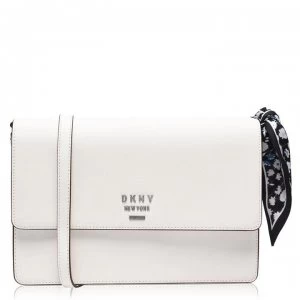Image of DKNY Medium Flap Shoulder Bag - White WHT