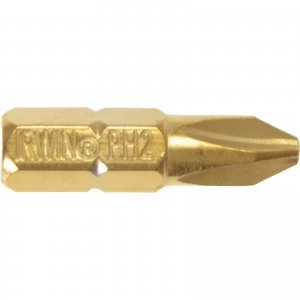 Image of Irwin Phillips Titanium Coated Screwdriver Bit PH1 25mm Pack of 10