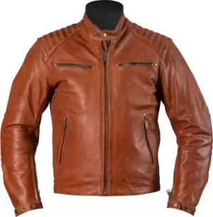 Image of Helstons Rocket Motorcycle Leather Jacket, brown, Size S, brown, Size S