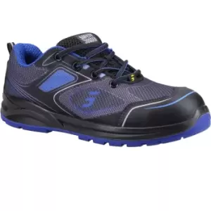 image of Safety Jogger Mens Cador Safety Trainers (10 UK) (Black/Blue)