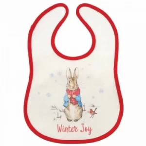 image of Peter Rabbit Christmas Bib