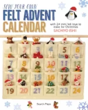 Image of sew your own felt advent calendar with 24 mini felt toys to make for christ