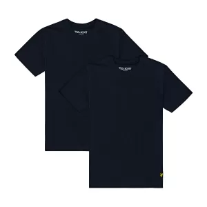 Image of Lyle & Scott Boys 2 Pack Lounge T-Shirts - Navy, Size 9-10 Years