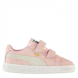 image of Puma Suede Trainers Infants - Pink Lady/Gold