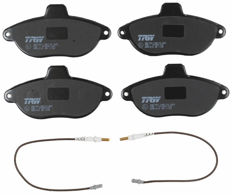 Image of TRW GDB1216 Brake pad set incl. wear warning contact, with accessories Brake Pad Set,disc brake (402)