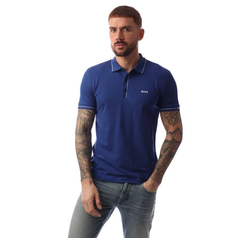 Image of Boss Paule Polo Shirt Turquoise male M