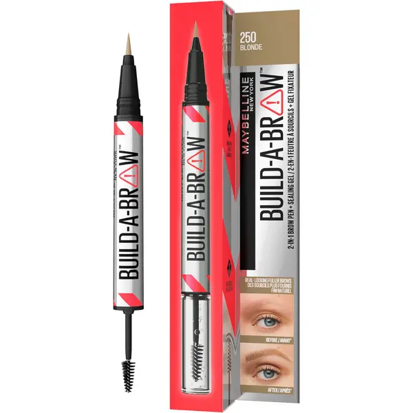 Image of Maybelline Build-A-Brow 2 Easy Steps Eye Brow Pencil and Gel (Various Shades) - Blonde