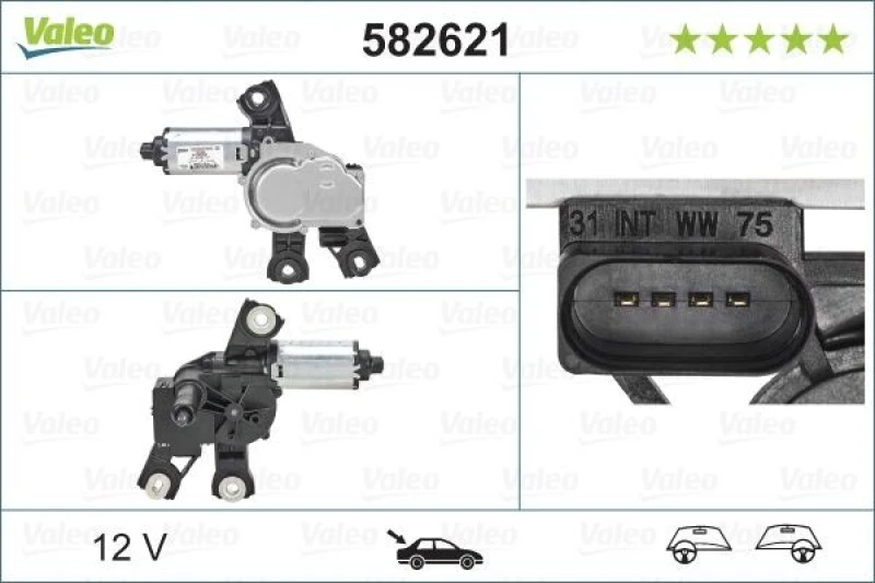 Image of Wiper motor VALEO 582621