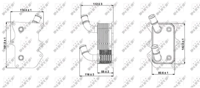 Image of NRF 31299 Oil Cooler Aluminium Oil Cooler,engine oil (469)