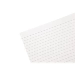 image of 5 Star 203 x 127mm Record Cards Ruled Both Sides White Pack of 100