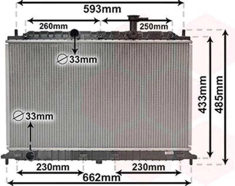 Image of VAN WEZEL Engine radiator VAN WEZEL 83002077